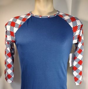LuLaRoe Women's M Medium RANDY Long Sleeve Polyester Spandex Pullover Shirt